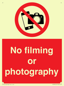 No filming or photography